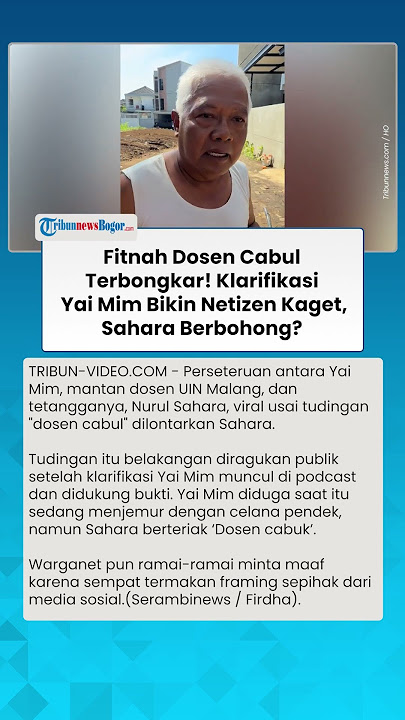 FITNAH DOSEN Cabul Terbongkar! Klarifikasi Yai Mim Bikin Netizen Kaget, Sahara Berbohong?