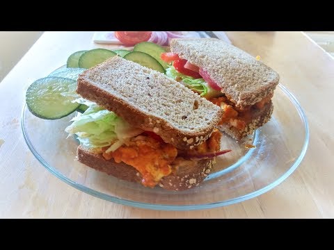 Buffalo Fried Tofu Sandwich Recipe