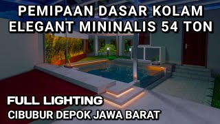 KOLAM KOI ELEGANT MINIMALIS 4,2m X 7,5 m | CIBUBUR DEPOK JAWA BARAT