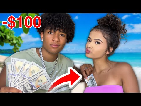 Giving My Girlfriend $100 Every Time She KISSES Me!