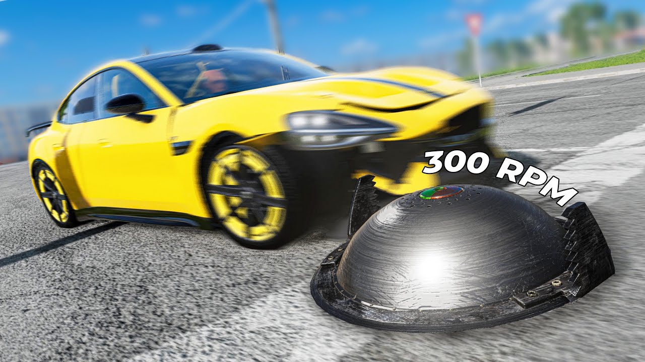 Spinning Battlebot vs All Cars - Beamng drive