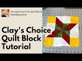 How to make a Clay&#39;s Choice Block with Accuquilt Go! Qube Tutorial