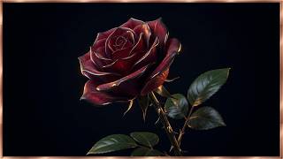 Beautiful Red Rose 🌹 | Black Background 4K Wallpaper | Frame TV Art Screensaver 4K