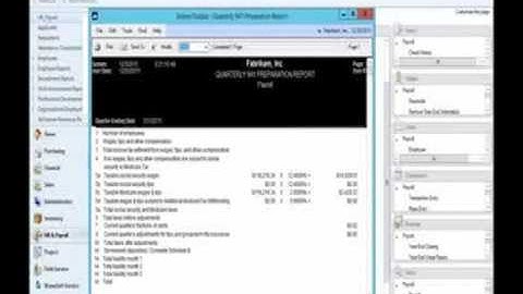 How to Print Quarterly 941 Reports in Microsoft Dynamics GP