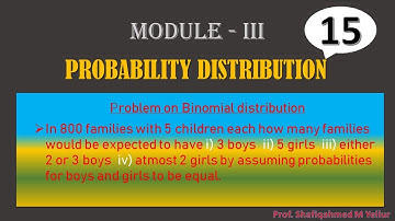 #15 || Problem#4 || Problem on Binomial distribution || 18MAT41 || By Shafiqahmed