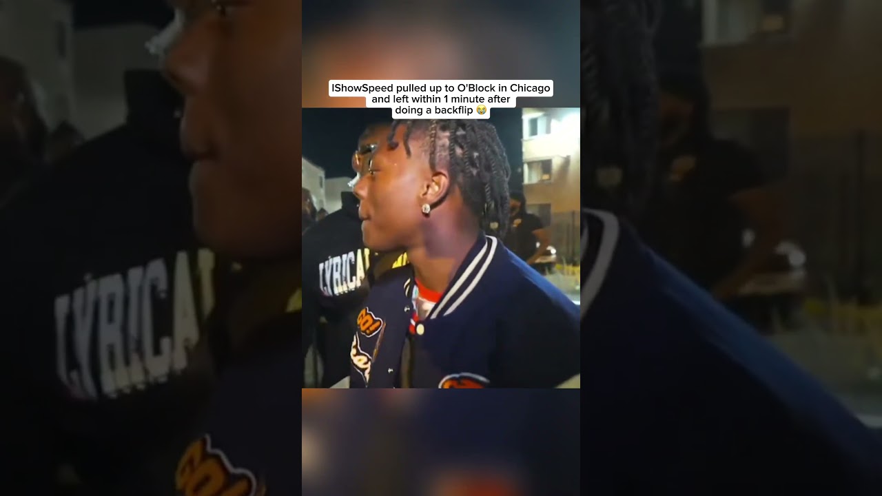 IShowSpeed pulled up to O'Block in Chicago and left within 1 minute after doing a backflip 😭