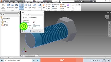 DIBUJO DE UN PERNO HEXAGONAL EN INVENTOR