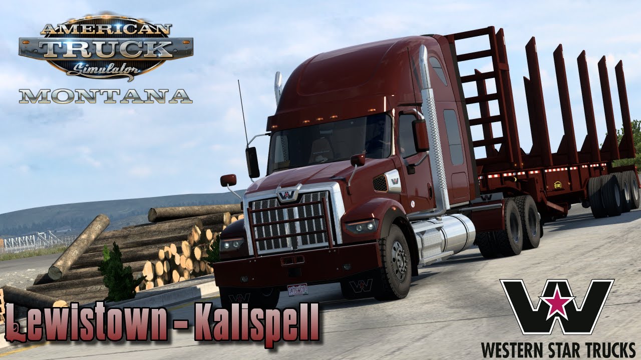 American Truck Simulator Montana Lewistown to Kalispell YouTube