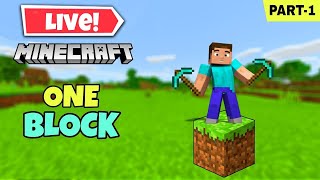 Minecraft Oneblock live Day 1  #minecraflive #oneblock