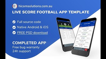 Live Score Football Mobile App Template, Script, Source Code for Sale