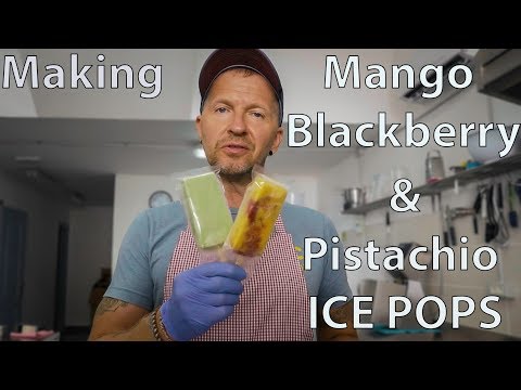 How I make mango and pistachio ice pops