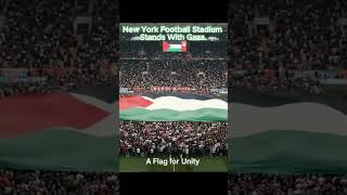New York Football Stadium Stands With Gaza.