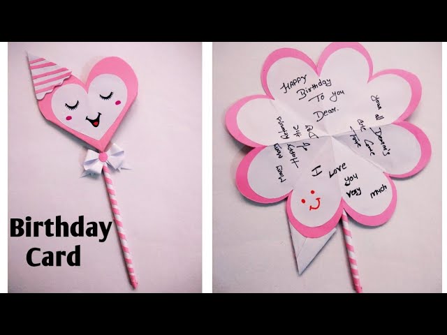 Hot Pink Scrapbooking Birthday Card Idea