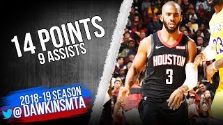 Chris Paul Full Highlights 2018 12 13 Lakers vs Rockets   14 Pts 9 Asts  FreeDawkins