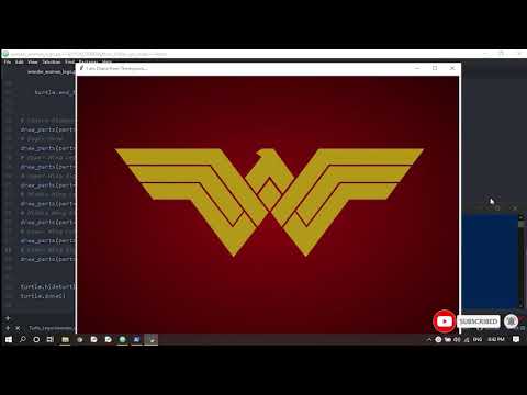 Wonder Woman Logo using Python | Turtle Graphics