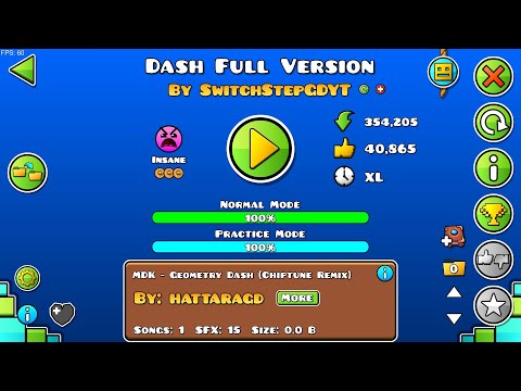 Dash Full Version by SwitchStepGDYT (3 Coins) | Geometry Dash 2.2