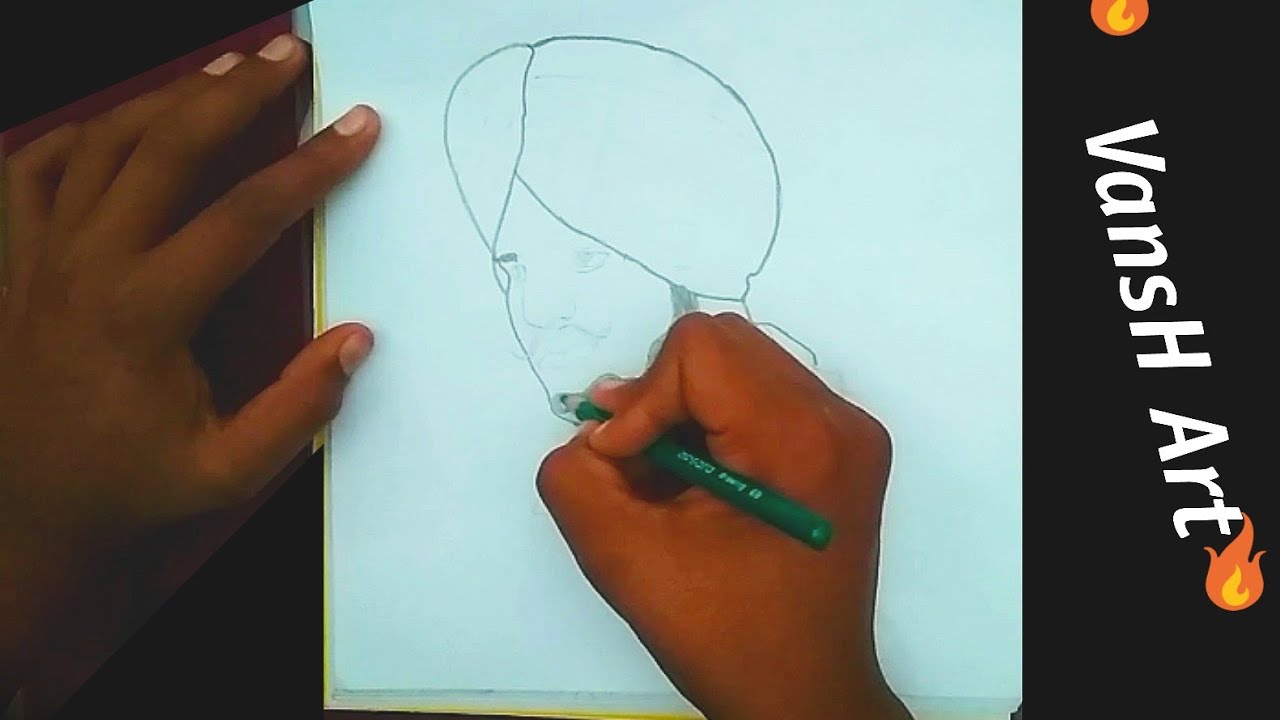 Shidu Moose wala Drawinghowto make Sidhu moose wala drawinghow to
