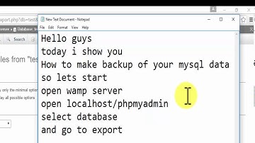 create phpmyadmin database backup