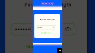 🔥PASSWORD STRENGTH CHECKER 🔥| BECODEWALA