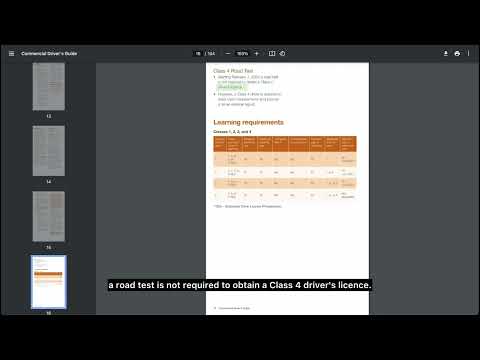 Class 4 road test