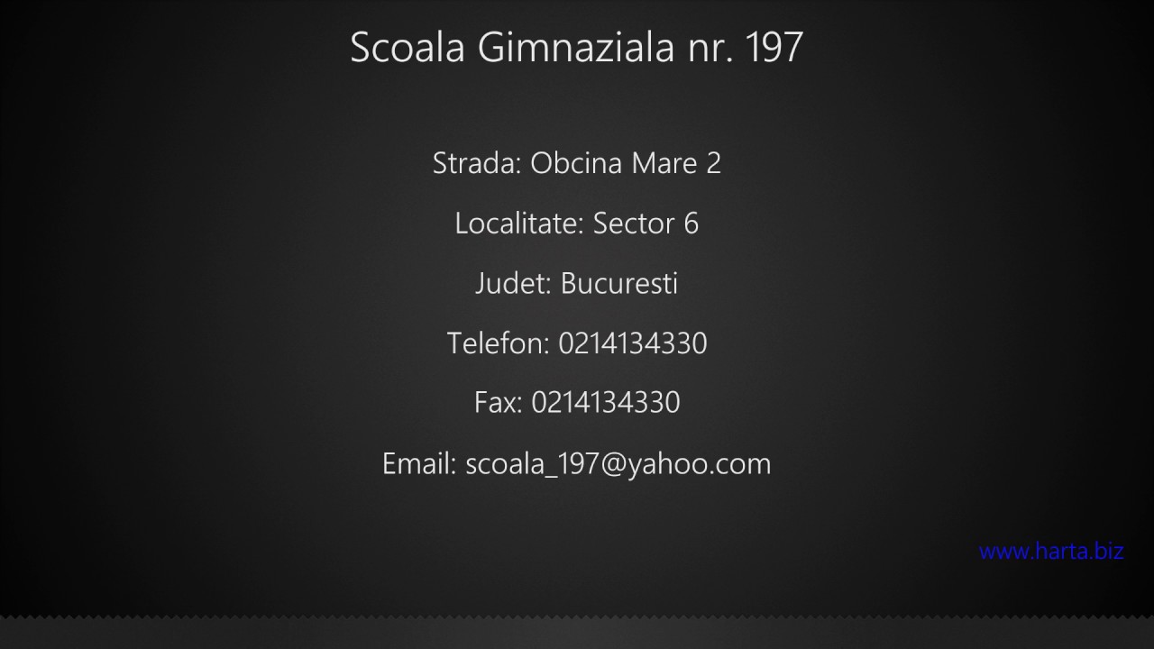 str obcina mare nr 2 sector 6 bucuresti harta Scoala Gimnaziala nr. 197 Sector 6   YouTube