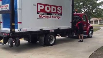 How PODS delivers and picks up their "no tip" containers PODZILLA
