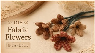 Slow Stitching | Making Soft Fabric Flowers from Scraps Fabric | Cozy Craft | Needle & Cloth  screenshot 3