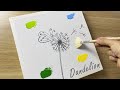 Daily Challenge #52 / Butterfly On Dandelion Acrylic Painting