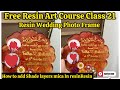 Free Resin Art Course Class 21 | Resin wedding Photo Frame