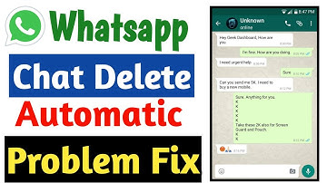 whatsapp chat automatically deleted problem । how to fix whatsapp massage delete problem