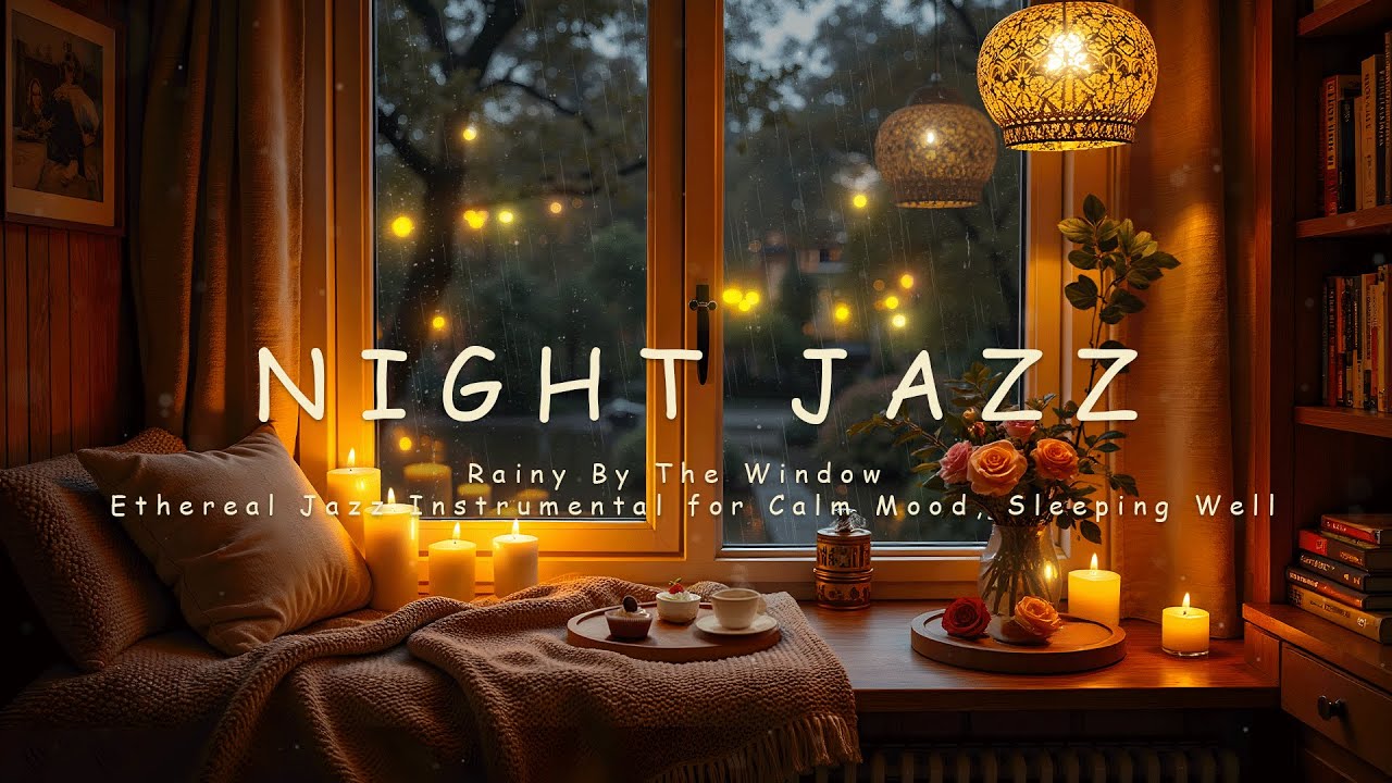 Cozy Soft Night Jazz & Rainy By The Window - Ethereal Jazz Instrumental for Calm Mood, Sleeping Well