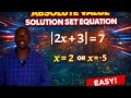 Absolute Value for the Solution Set.