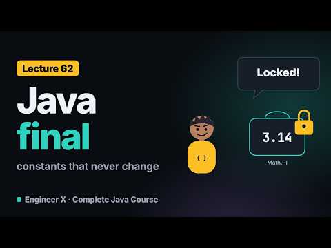 Java final Keyword and Constants Explained: static final, Methods and Classes | Java Course L62