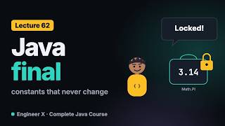 Full Java final Keyword and Constants Explained: static final, Methods and Classes | Java Course L62 Guide