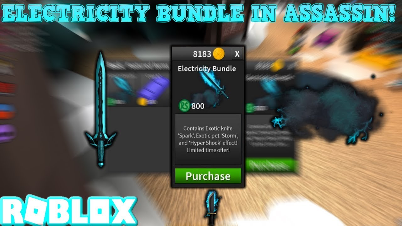 Electricity Bundle In Roblox Assassin Brand New Bundle 800 Robux Youtube - pictures of roblox assassin