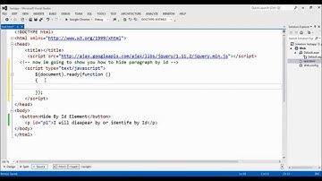 how to hide paragraph by id element using jquery