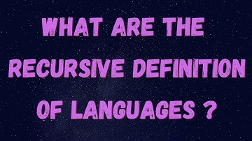 What are the recursive definition of languages in automata