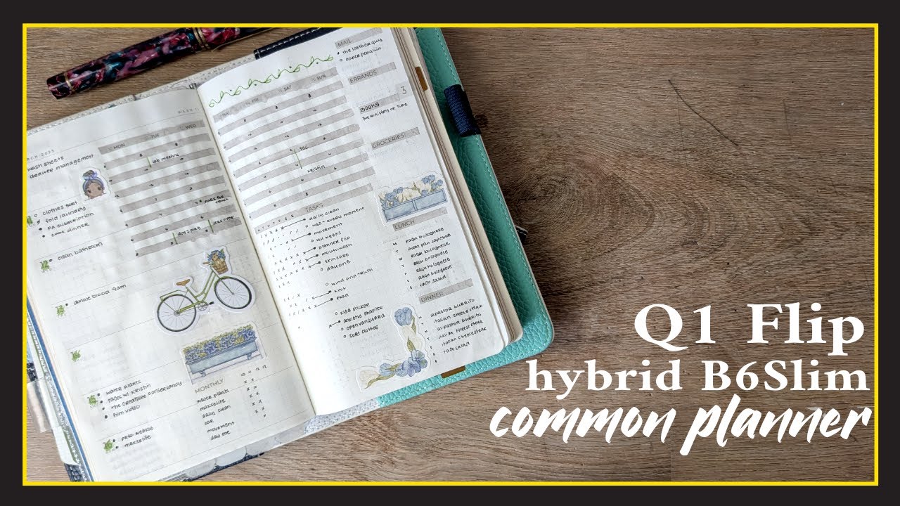 Q1 Planner Flip in my B6Slim Common Planner | hybrid horizontal & vertical layout