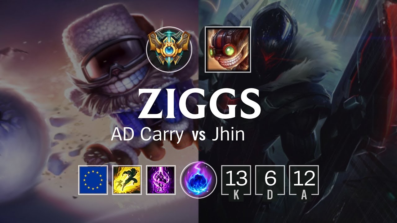 Ziggs Bot vs Jhin - EUW Master Patch 8.24