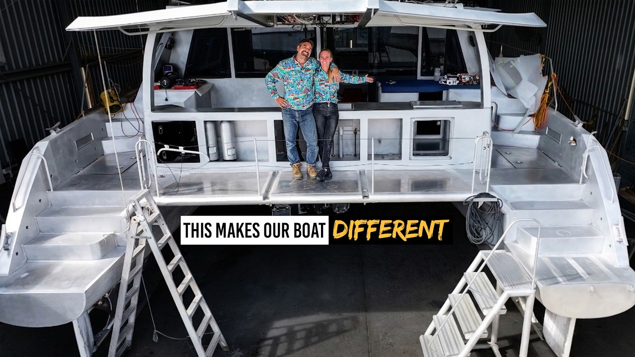 ⁣Now You Can See Why 😮 Aluminum Catamaran Build Pt. 77