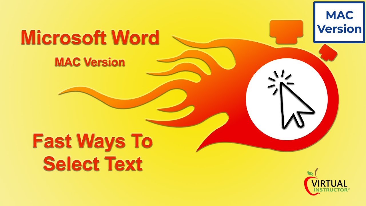 MAC Fast Ways to Select Text in Word - YouTube
