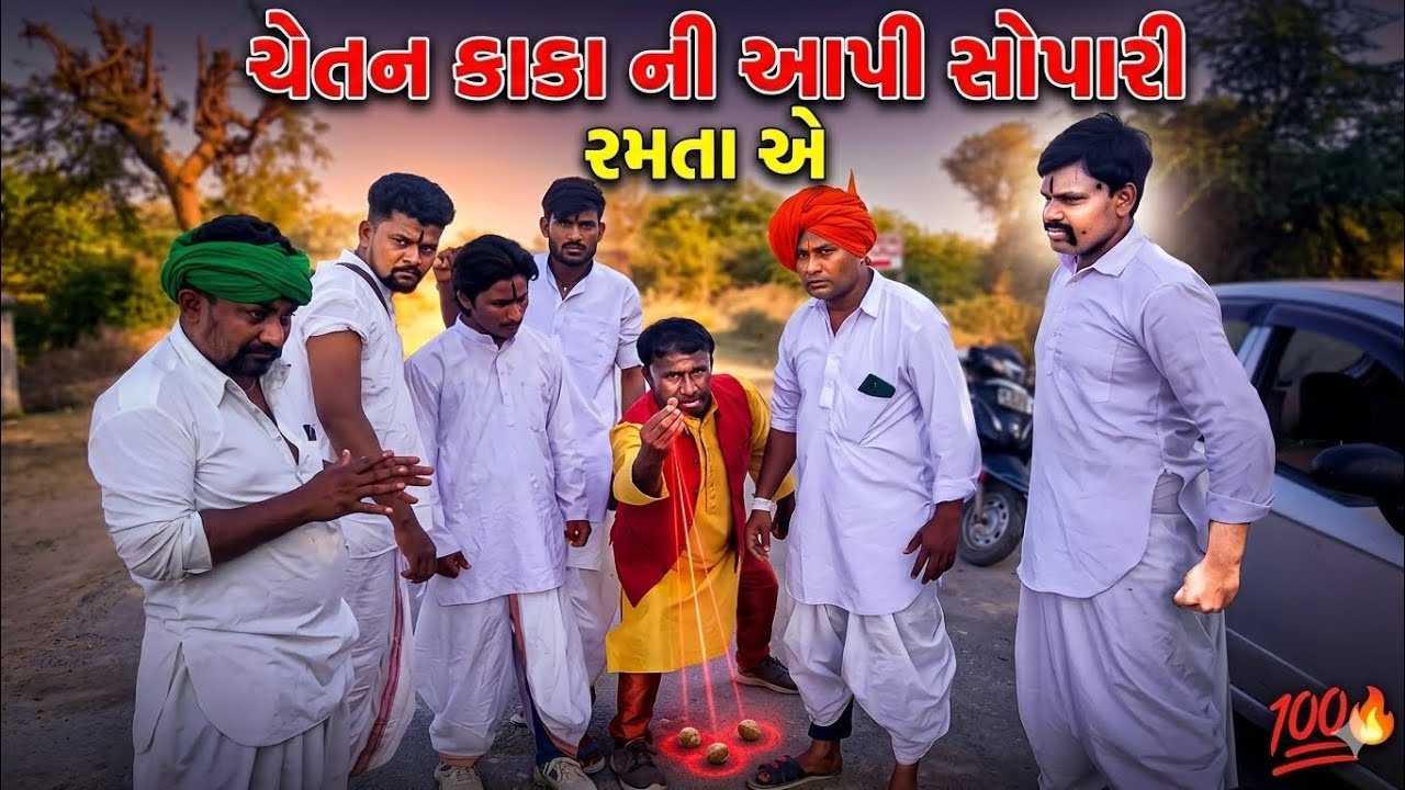 😂😂 ચેતન કાકા ની આપી સોપારી રમતા એ 😂😂#chetankaka_comedy #jayveerchannel #viralvideo #entertainment 