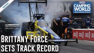Brittany Force Sets Zmax Dragway Track Record