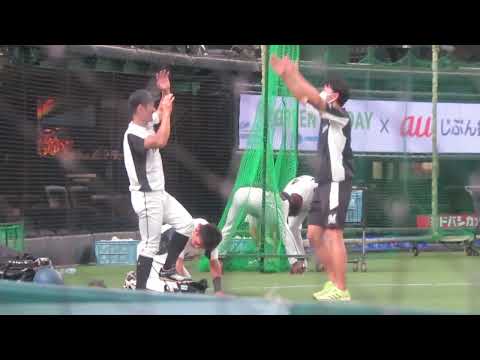 荻野貴司-ふしぎな動きからのトレーニング　22.7.12　埼玉西武対千葉ロッテ