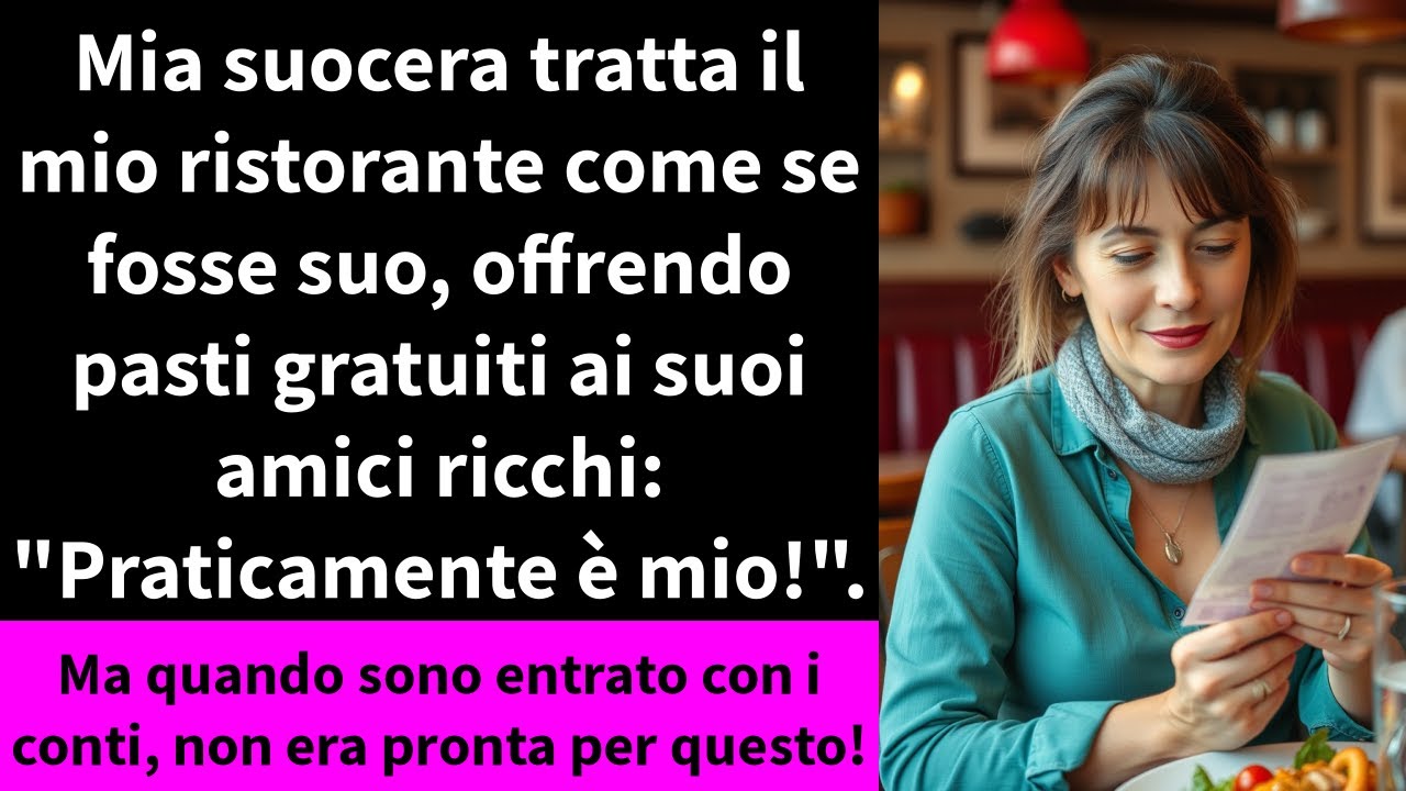Mia suocera tratta il mio ristorante come se fosse suo, offrendo pasti gratuiti ai suoi amici ricchi
