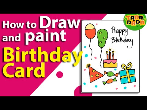 how-to-make-an-easy-birthday-card-|-birthday-greeting-card-|-kids-drawing-|-lesson-19