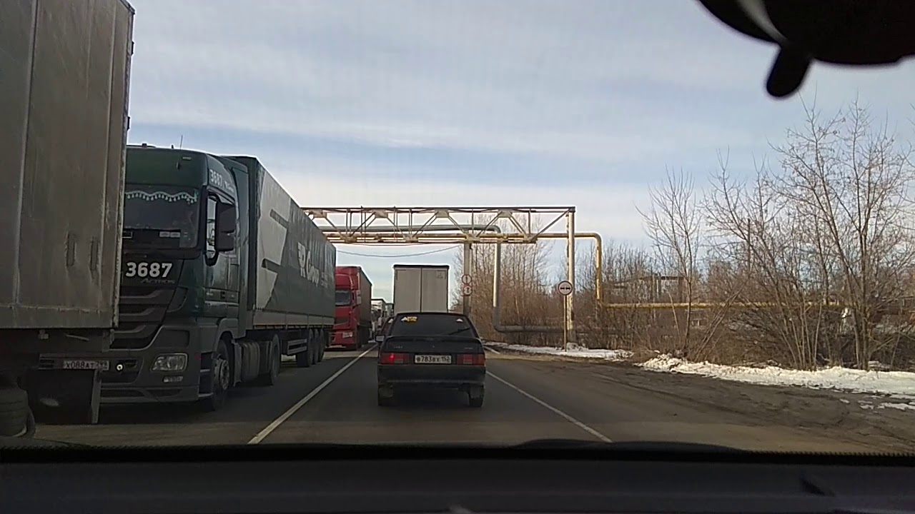 Пробки м7 кстово работки сейчас карта