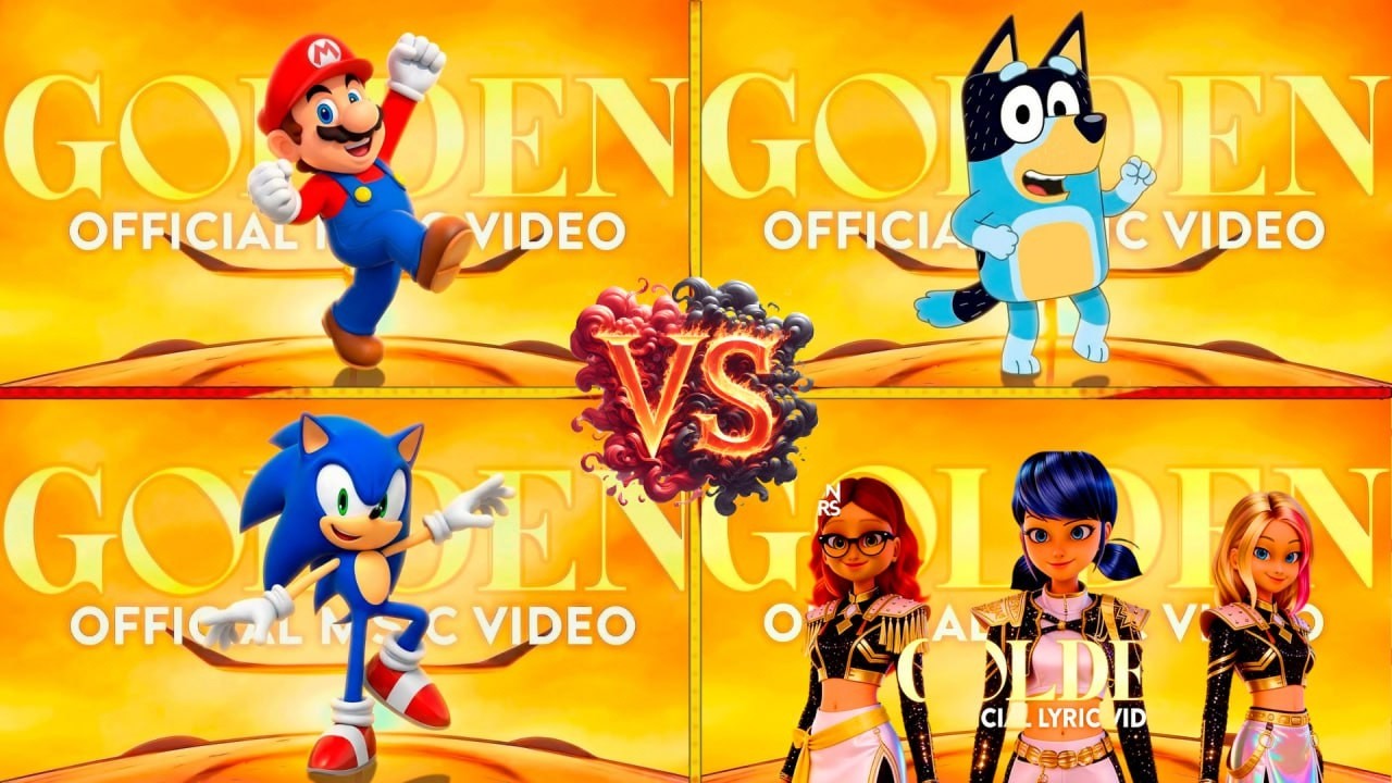 super mario🆚sonic🆚bluey🆚Miraculous   Golden x music cower battle🎵 Who Is Best#19
