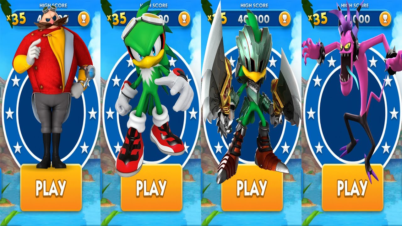 Sonic Dash Racing Game: Jet & Sir Lamorak vs Dr Eggman & Zazz Bosses (android, ios) Gameplay