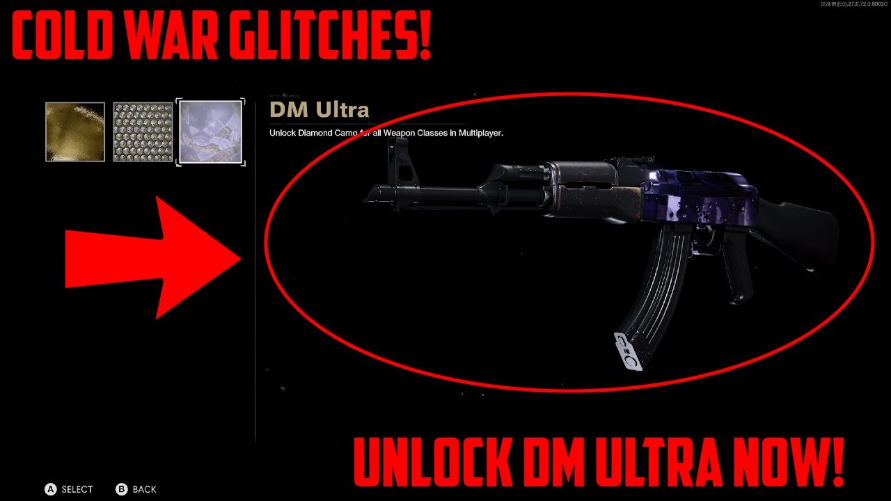 COLD WAR DM ULTRA GLITCH! CW CAMO GLITCH! DM ULTRA CAMO GLITCH! COLD WAR GLITCHES! COD GLITCHES